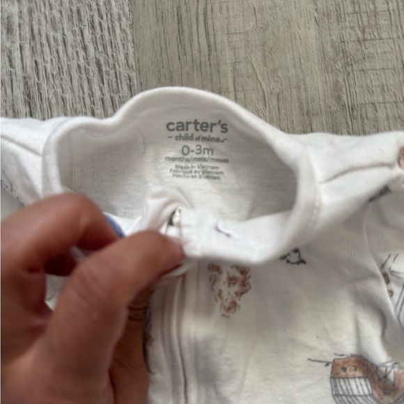 Carter's White Animal Print Footie - Picture 2 of 3